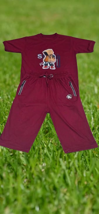 Boys Summer Printed T-Shirt & Shorts Suit