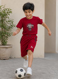 Boys Summer Printed T-Shirt & Shorts Suit